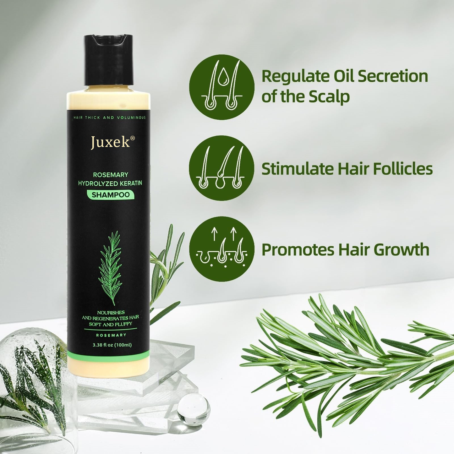 🔥LAST DAY 50% OFF - 🎅Juxek® Organic Rosemary Hair Growth Shampoo